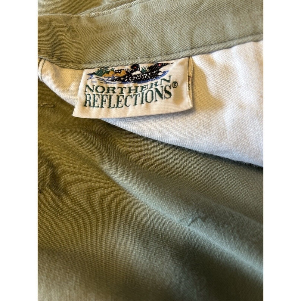 VTG Northern Reflections Vintage Khaki Women's 32x28.5 Sage Pleated RN69778 - Picture 6 of 13
